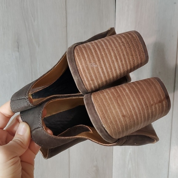 Lucky Brand Womens Jubai Peep Ankle Leather Heels Boots open toe shoes sz 10M - Picture 6 of 12